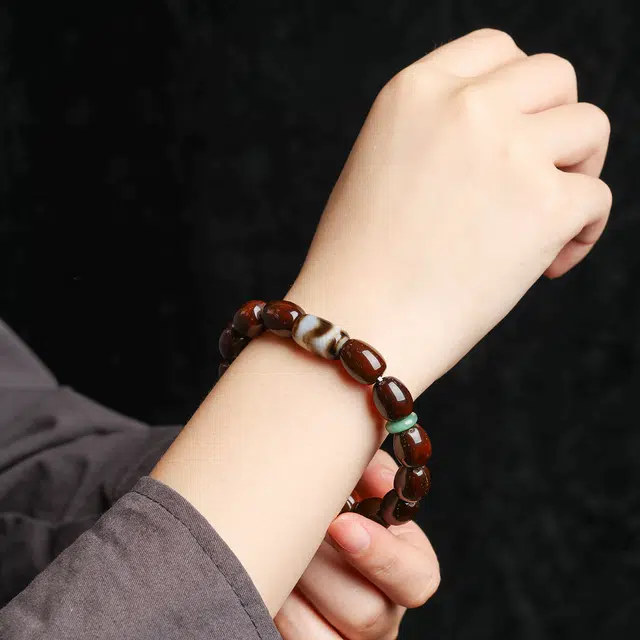 本木 国风国潮 招财转运 天珠 文玩盘玩送礼 紫金鼠 手串 男女同款情侣款