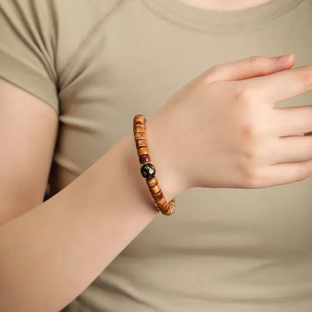 本木 国潮新中式 小众高级轻奢大漆设计 归圆不怕水汗 文玩盘玩 库克 手串 男女同款情侣款