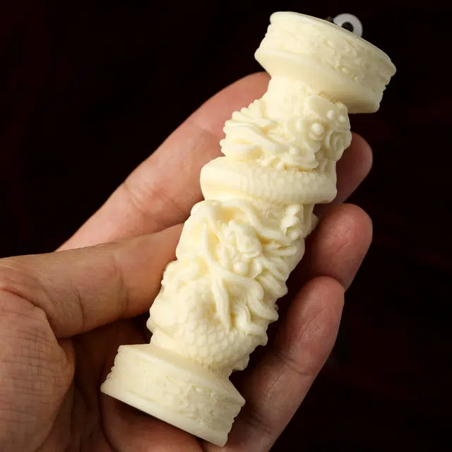 本木 国风国潮新中式 祥龙盘龙柱生肖龙 轻奢高级感 车载车挂 象牙果 文玩手把件 男女同款情侣款