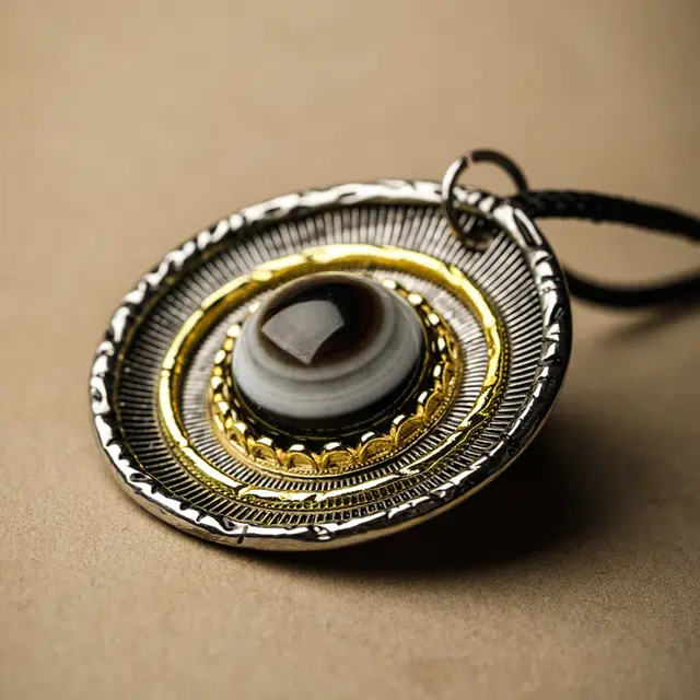 本木 西藏天眼天珠 国潮藏式民族风 招财转运守护平安 羊眼天眼 玛瑙 玉石吊坠 男女同款情侣款 玛瑙