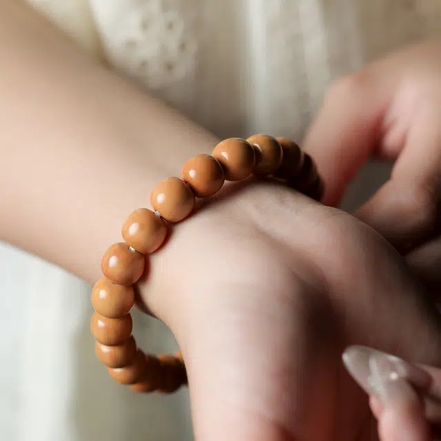 本木 【原皮 原色 原籽】老型珠新中式国朝 时来运转财源滚滚 小众潮流高级感#好运 猴头核桃 手串 男女同款情侣款