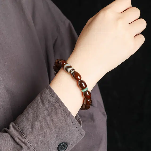 本木 国风国潮 招财转运 天珠 文玩盘玩送礼 紫金鼠 手串 男女同款情侣款