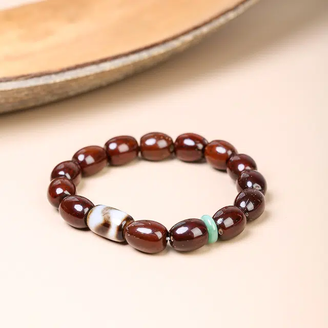 本木 国风国潮 招财转运 天珠 文玩盘玩送礼 紫金鼠 手串 男女同款情侣款