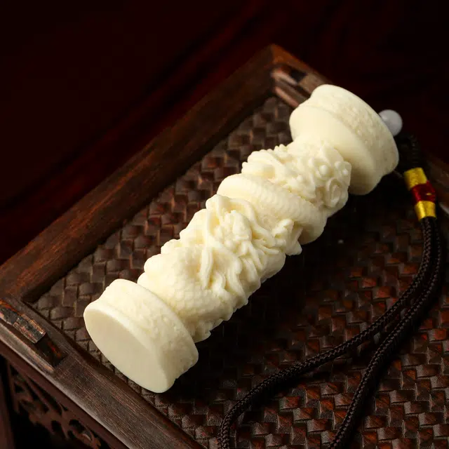 本木 国风国潮新中式 祥龙盘龙柱生肖龙 轻奢高级感 车载车挂 象牙果 文玩手把件 男女同款情侣款