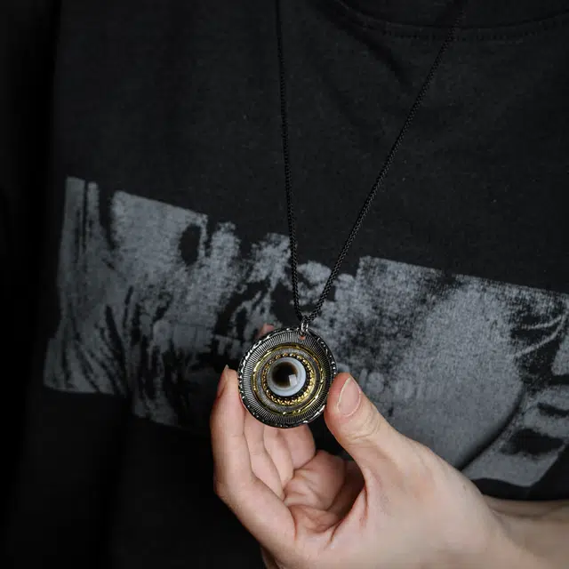 本木 西藏天眼天珠 国潮藏式民族风 招财转运守护平安 羊眼天眼 玛瑙 玉石吊坠 男女同款情侣款 玛瑙