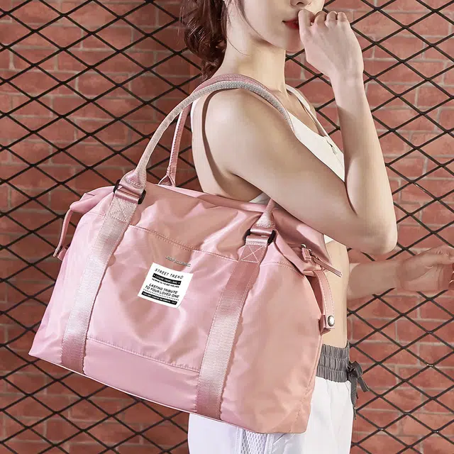 真维斯 百搭大容量简约潮流高颜值运动出差旅行健身训练游泳瑜伽便携 锦纶 旅行包斜挎包手提包背包 大号 男女同款 多色