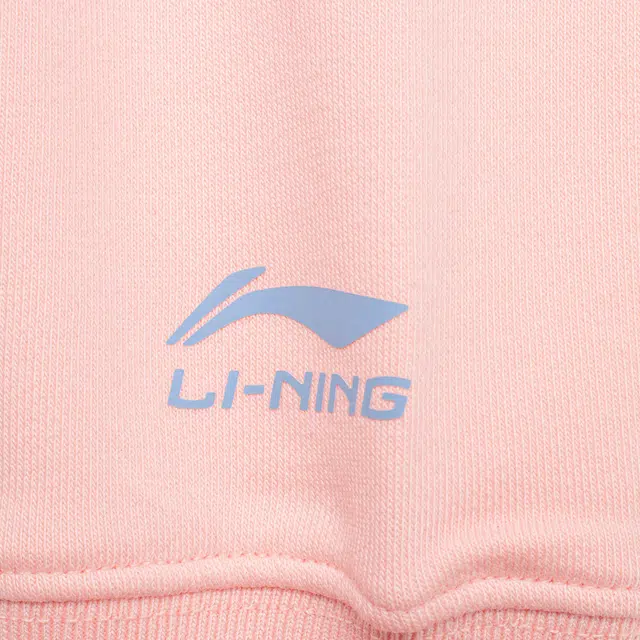 李宁儿童卫衣 运动生活系列 舒适休闲套头柔软 粉色 儿童款