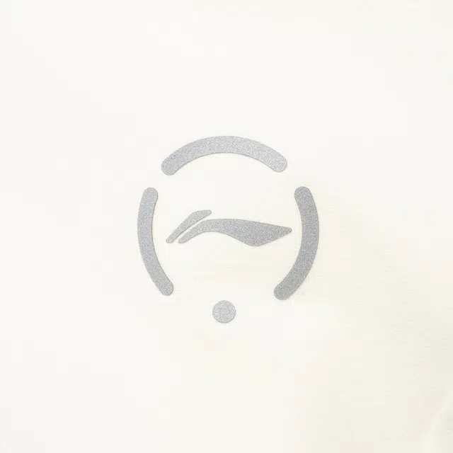 青少年 李宁儿童 综合体能系列 纯色连帽反光防泼水宽松运动风衣 乳白色