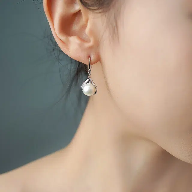 奢珠 大颗粒 高性价比 淡水珍珠 耳环 女款