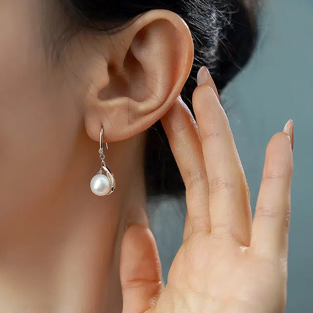 奢珠 大颗粒 高性价比 淡水珍珠 耳环 女款