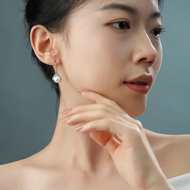 奢珠 大颗粒 高性价比 淡水珍珠 耳环 女款