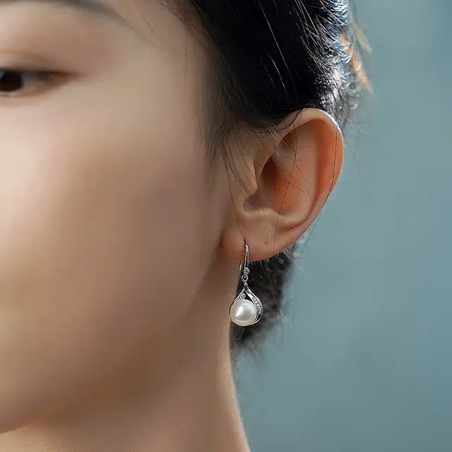 奢珠 大颗粒 高性价比 淡水珍珠 耳环 女款