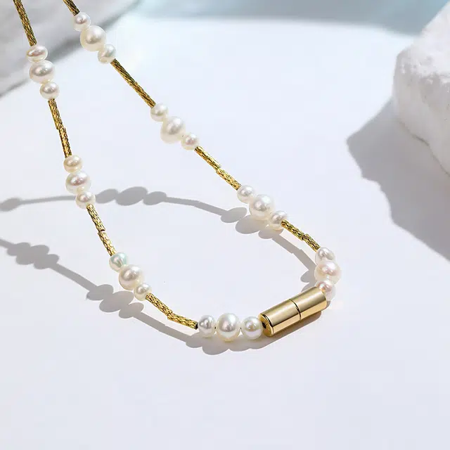 奢珠 项链小米珠时尚 淡水珍珠 项链 女款