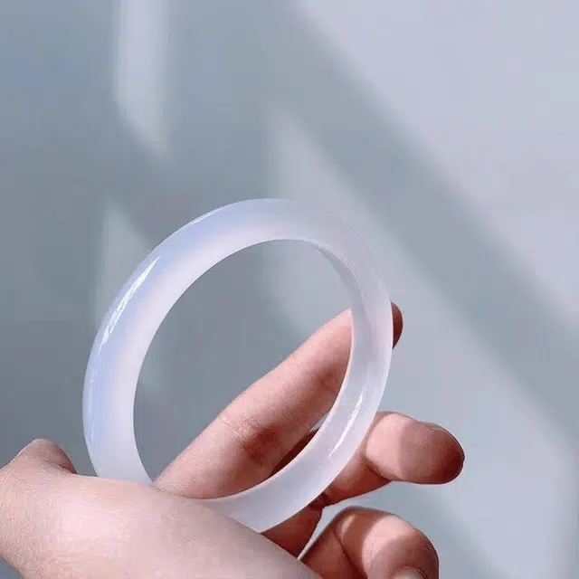 奢珠 经典白月光新中式#好运 玉髓 手镯 女款