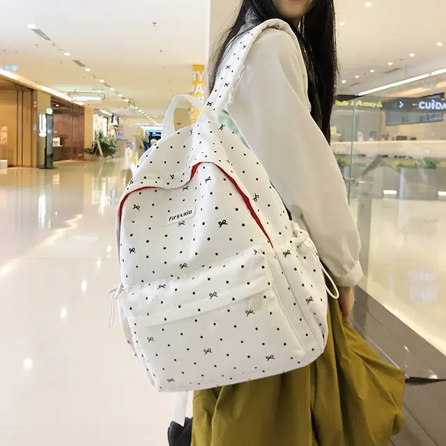 笛贝嘉 时尚潮流蝴蝶结 尼龙 双肩包 女款 多色