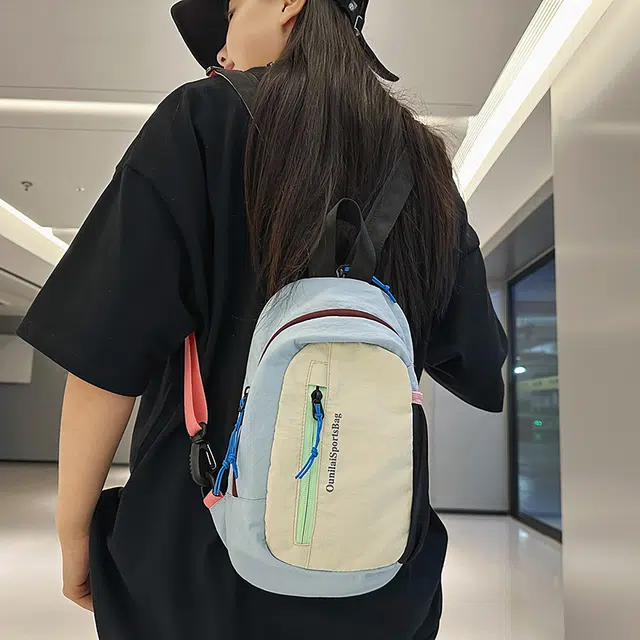 笛贝嘉 运动户外徒步登山多用 尼龙 胸包 常规 男女同款情侣款 多色