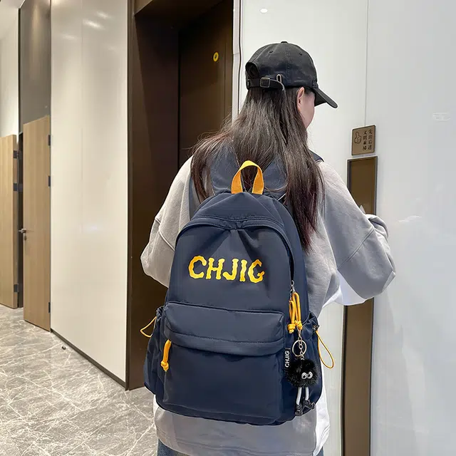 笛贝嘉 字母休闲时尚小众通勤 尼龙 双肩包 男女同款情侣款 多色