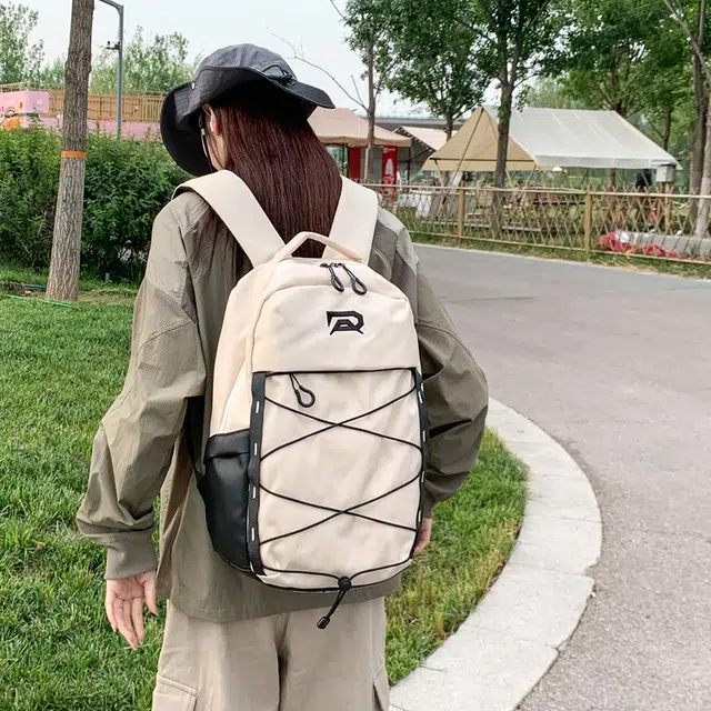 笛贝嘉 潮牌简约休闲大容量旅行背包学生书包拼色 牛津布 双肩包 常规 男女同款情侣款 多色