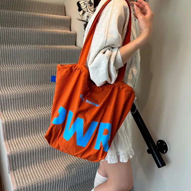 笛贝嘉 抽绳日系通勤百搭字母 尼龙 托特包单肩包 常规 女款 多色