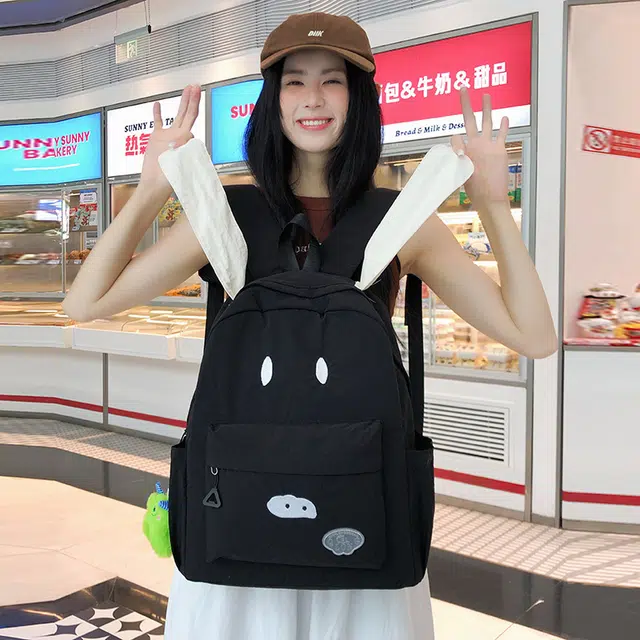 笛贝嘉 可爱简约时尚潮流 尼龙 双肩包 常规 女款 多色