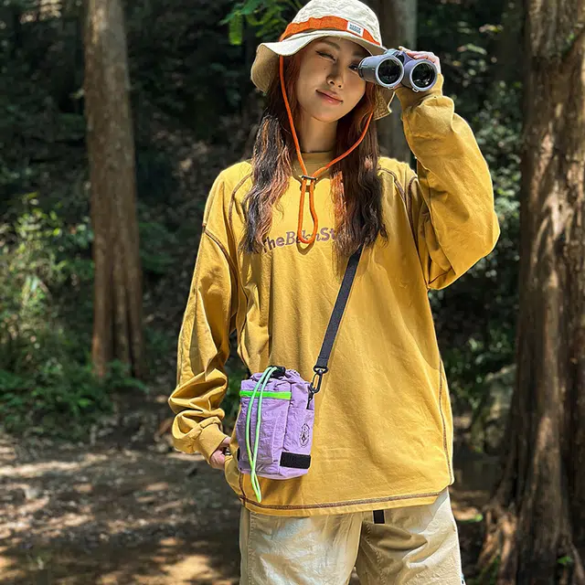 笛贝嘉 旅行清新抽绳时尚轻便百搭 尼龙 斜挎包 常规 男女同款情侣款 多色