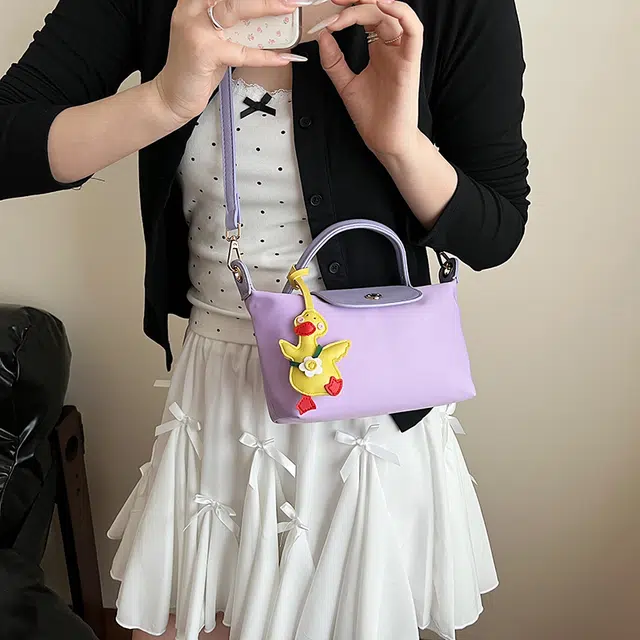 笛贝嘉 小清新手拎高级感多巴胺斜挎简约休闲百搭 布 手提包 女款 多色