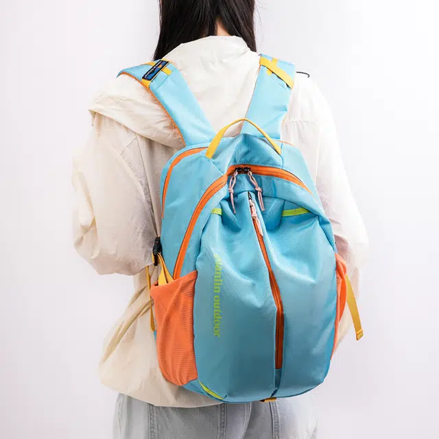 笛贝嘉 旅行撞色设计感通勤百搭 牛津布 双肩包 常规 男女同款情侣款 多色