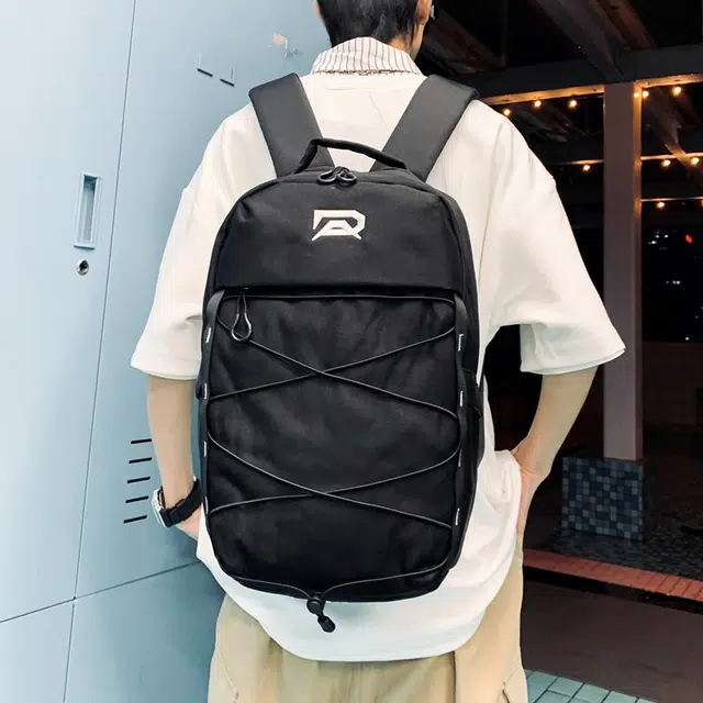 笛贝嘉 潮牌简约休闲大容量旅行背包学生书包拼色 牛津布 双肩包 常规 男女同款情侣款 多色