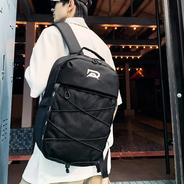 笛贝嘉 潮牌简约休闲大容量旅行背包学生书包拼色 牛津布 双肩包 常规 男女同款情侣款 多色