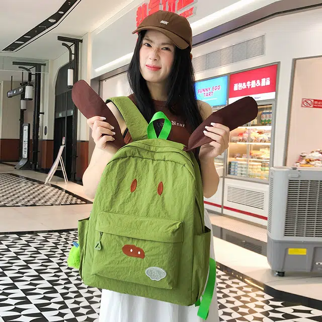 笛贝嘉 可爱简约时尚潮流 尼龙 双肩包 常规 女款 多色