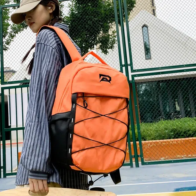 笛贝嘉 潮牌简约休闲大容量旅行背包学生书包拼色 牛津布 双肩包 常规 男女同款情侣款 多色