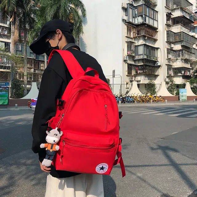 笛贝嘉 大容量时尚潮流百搭 尼龙 双肩包 常规 男女同款情侣款 多色