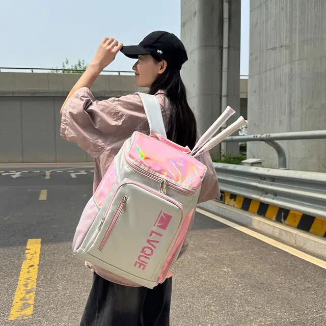 笛贝嘉 休闲运动健身字母背包羽毛球包轻便百搭旅行 牛津布 双肩包 常规 男女同款情侣款 多色