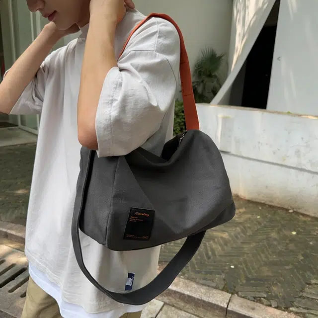 笛贝嘉 休闲运动百搭 帆布 帆布包单肩斜挎包
