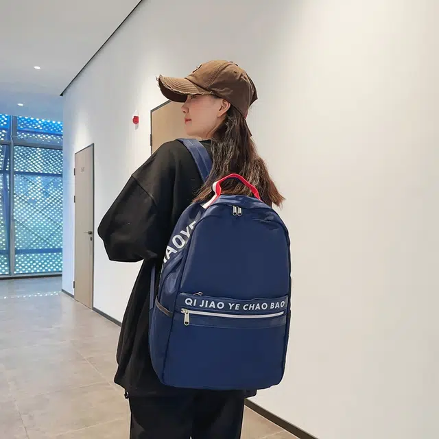 笛贝嘉 字母大容量旅行轻便时尚潮流百搭 尼龙 双肩包 常规 男女同款情侣款 多色