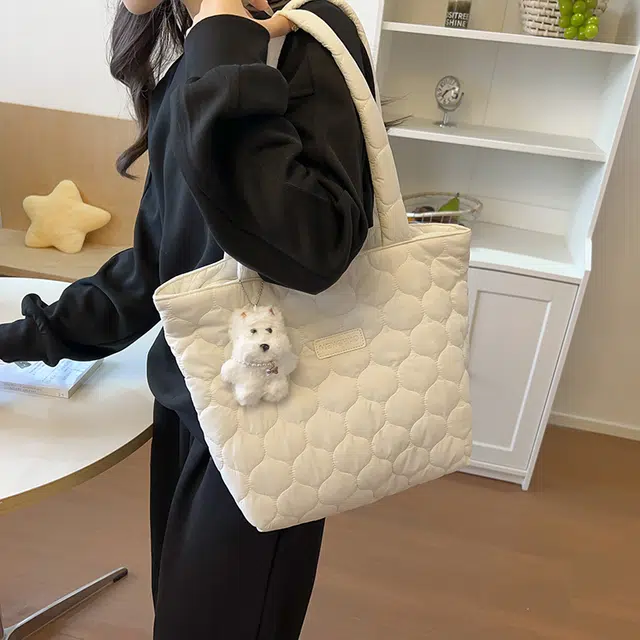 笛贝嘉 托特包学生上课包时尚轻便可爱 涤纶 单肩包 常规 女款 多色