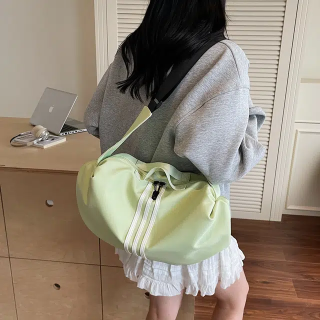 笛贝嘉 简约潮牌轻便百搭时尚撞色 布 单肩斜挎手提包 女款 多色