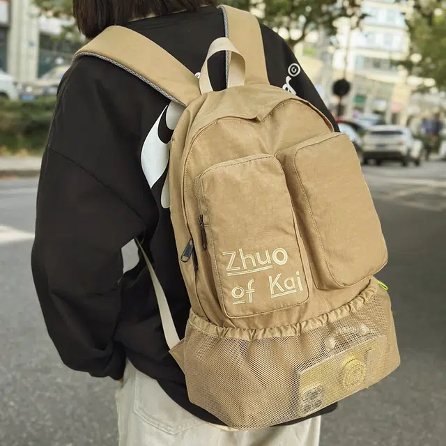 笛贝嘉 日系简约潮酷旅行 尼龙 双肩包 男女同款情侣款 多色