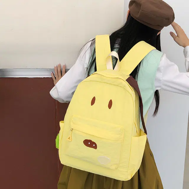 笛贝嘉 可爱简约时尚潮流 尼龙 双肩包 常规 女款 多色