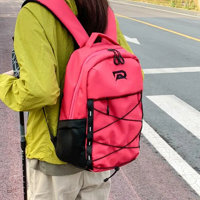 笛贝嘉 潮牌简约休闲大容量旅行背包学生书包拼色 牛津布 双肩包 常规 男女同款情侣款 多色
