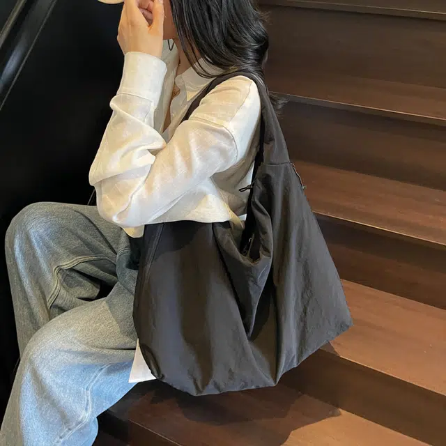 笛贝嘉 松弛感大容量时尚潮百搭购物袋通勤 布 单肩包 常规 女款 多色
