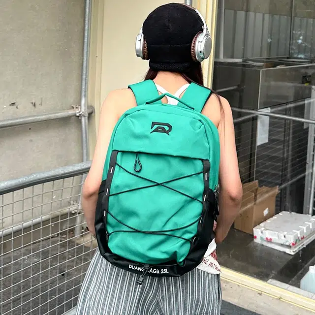 笛贝嘉 潮牌简约休闲大容量旅行背包学生书包拼色 牛津布 双肩包 常规 男女同款情侣款 多色