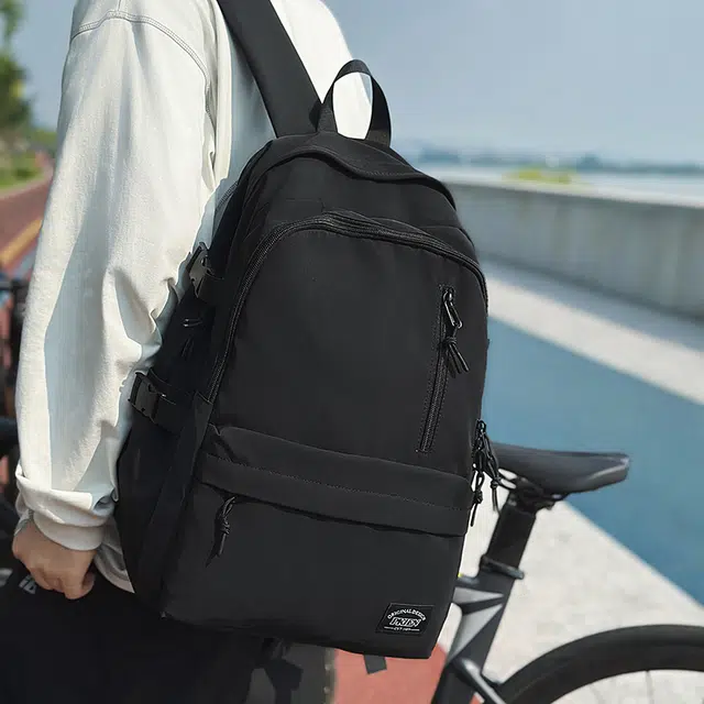 笛贝嘉 韩版潮牌简约学生百搭 尼龙 书包背包双肩包 男女同款情侣款 多色