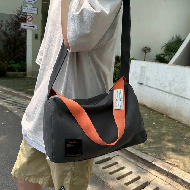 笛贝嘉 休闲运动百搭 帆布 帆布包单肩斜挎包