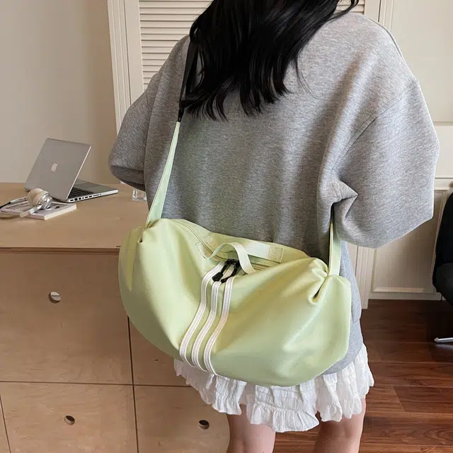 笛贝嘉 简约潮牌轻便百搭时尚撞色 布 单肩斜挎手提包 女款 多色