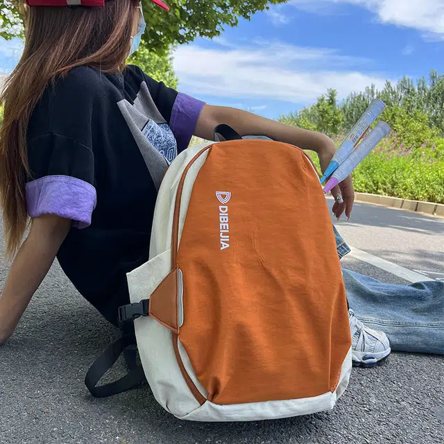 笛贝嘉 潮牌拼色通勤背包旅行运动多用电脑包 尼龙 双肩包 常规 男女同款情侣款 多色