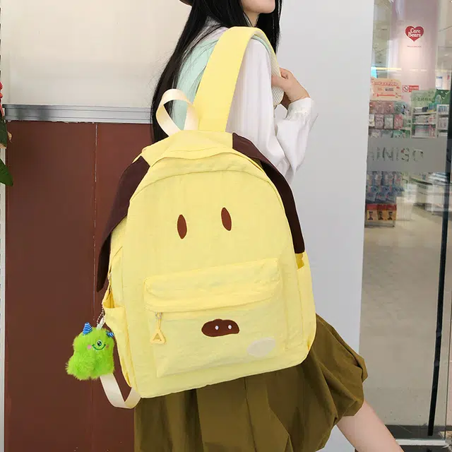 笛贝嘉 可爱简约时尚潮流 尼龙 双肩包 常规 女款 多色