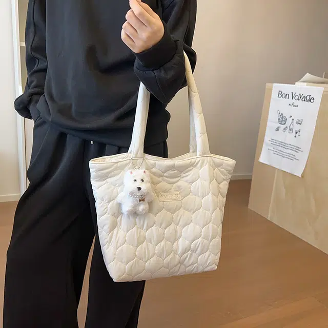 笛贝嘉 托特包学生上课包时尚轻便可爱 涤纶 单肩包 常规 女款 多色