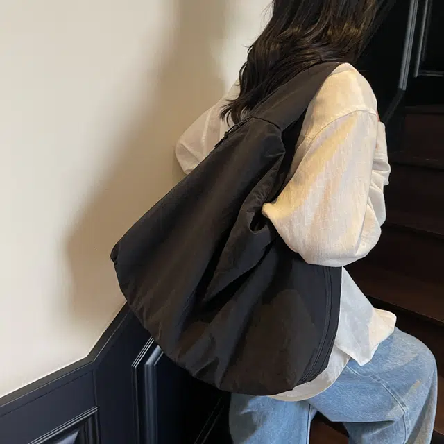 笛贝嘉 松弛感大容量时尚潮百搭购物袋通勤 布 单肩包 常规 女款 多色
