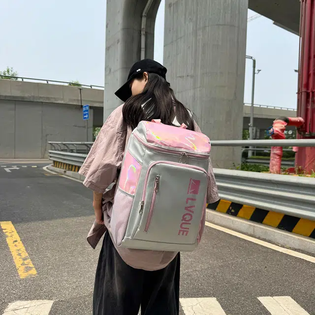 笛贝嘉 休闲运动健身字母背包羽毛球包轻便百搭旅行 牛津布 双肩包 常规 男女同款情侣款 多色